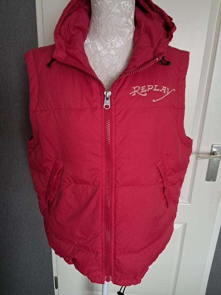 Bodywarmer Replay  Kleur : Rood Maat : L, Maat 42/44 (L), Replay, Ophalen of Verzenden, Zo goed als nieuw