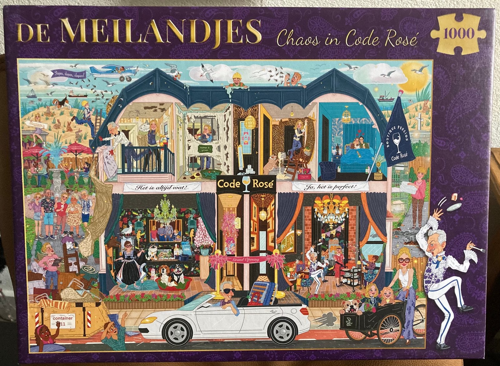 2x1000🧩Meiland-Chateau op stelten+Chaos in code Rose voor, Hobby en Vrije tijd, Ophalen of Verzenden, 500 t/m 1500 stukjes, Zo goed als nieuw