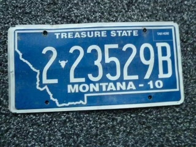 Kentekenplaat licenseplate Montana Treasure State USA, Verzamelen, Verzenden, Gebruikt, Auto's