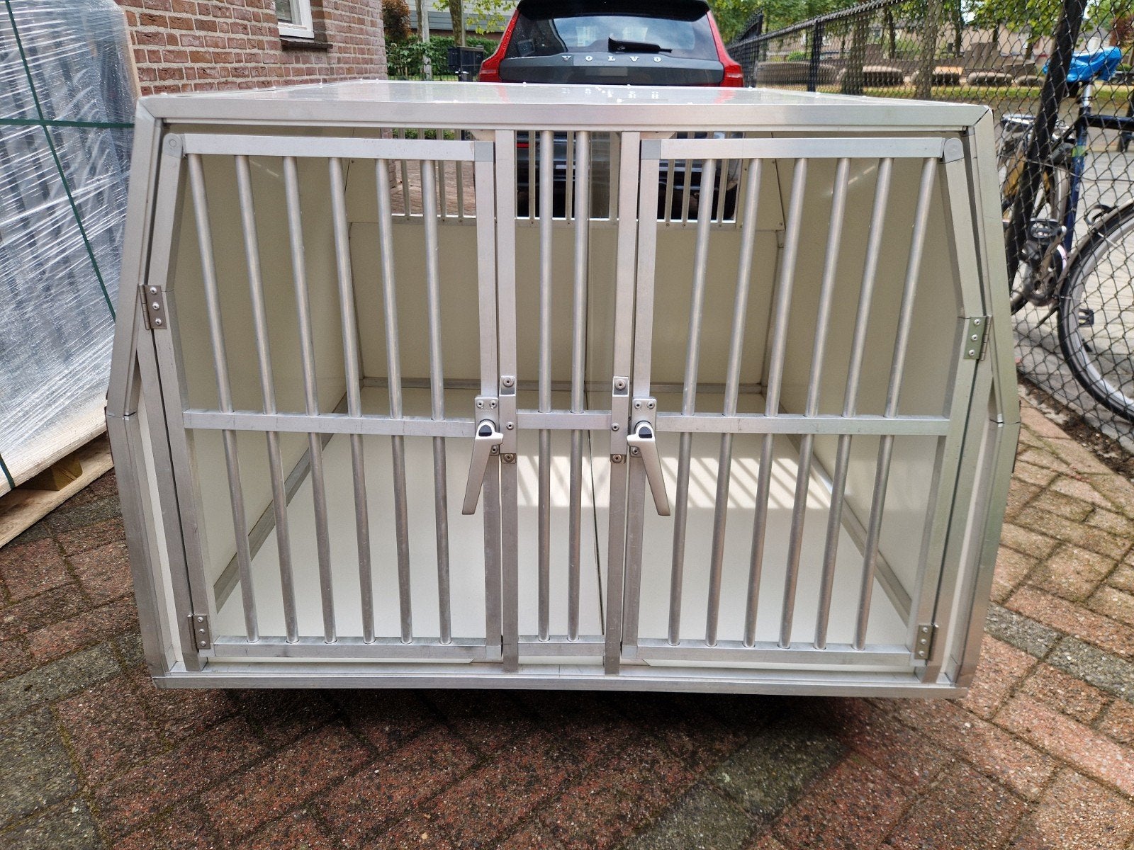 Grote 2 vaks autokooi, Dieren en Toebehoren, Ophalen, 110 cm of meer, 65 tot 100 cm, Hondenhok