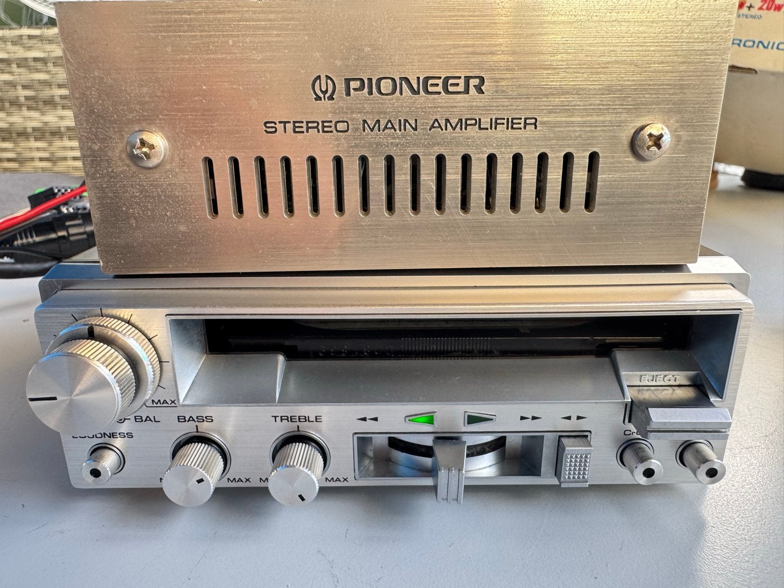 Vintage Pioneer KP-77G Cassettedeck & GM-40 Versterker zgan, Ophalen of Verzenden, Zo goed als nieuw