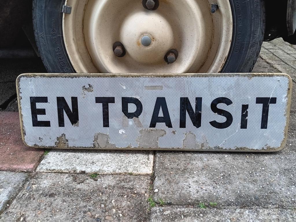 Verkeersbord frans EN TRANSIT, Auto diversen, Auto-accessoires, Ophalen of Verzenden