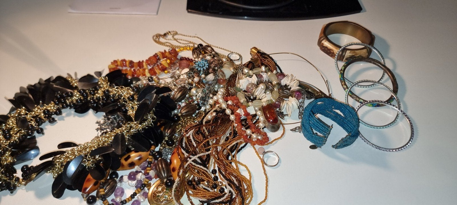 Grote partij diverse sieraden, Ophalen, Gebruikt, Overige kleuren, Overige materialen