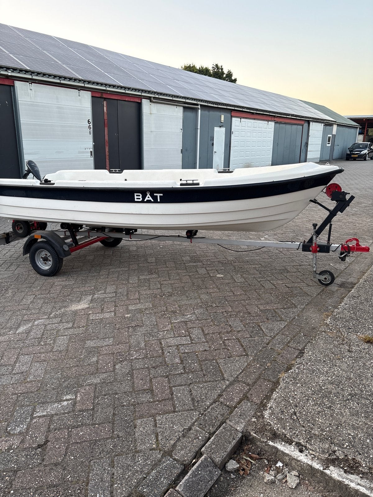 Stabiele polyester visboot met Watersnake elektromotor, Watersport en Boten, Motorboten en Motorjachten, Overige merken, Gebruikt