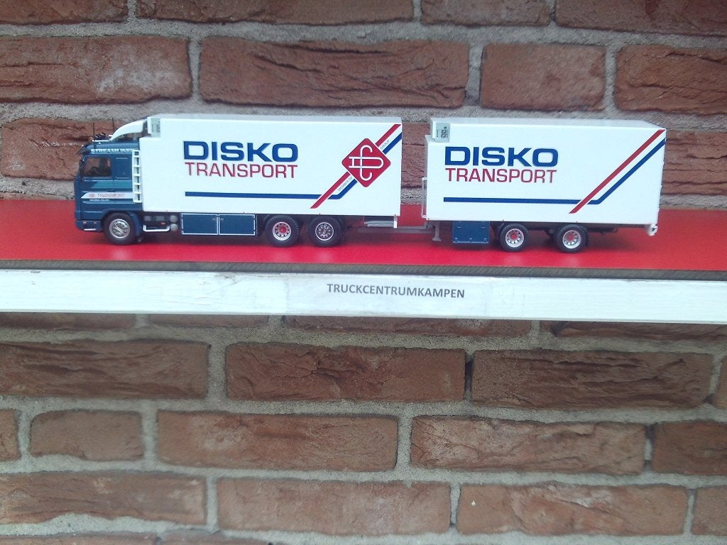Tekno  Scania  143  Motorwagen  met  Wipkar  van  Disko., Ophalen of Verzenden, Nieuw, Bus of Vrachtwagen, Tekno