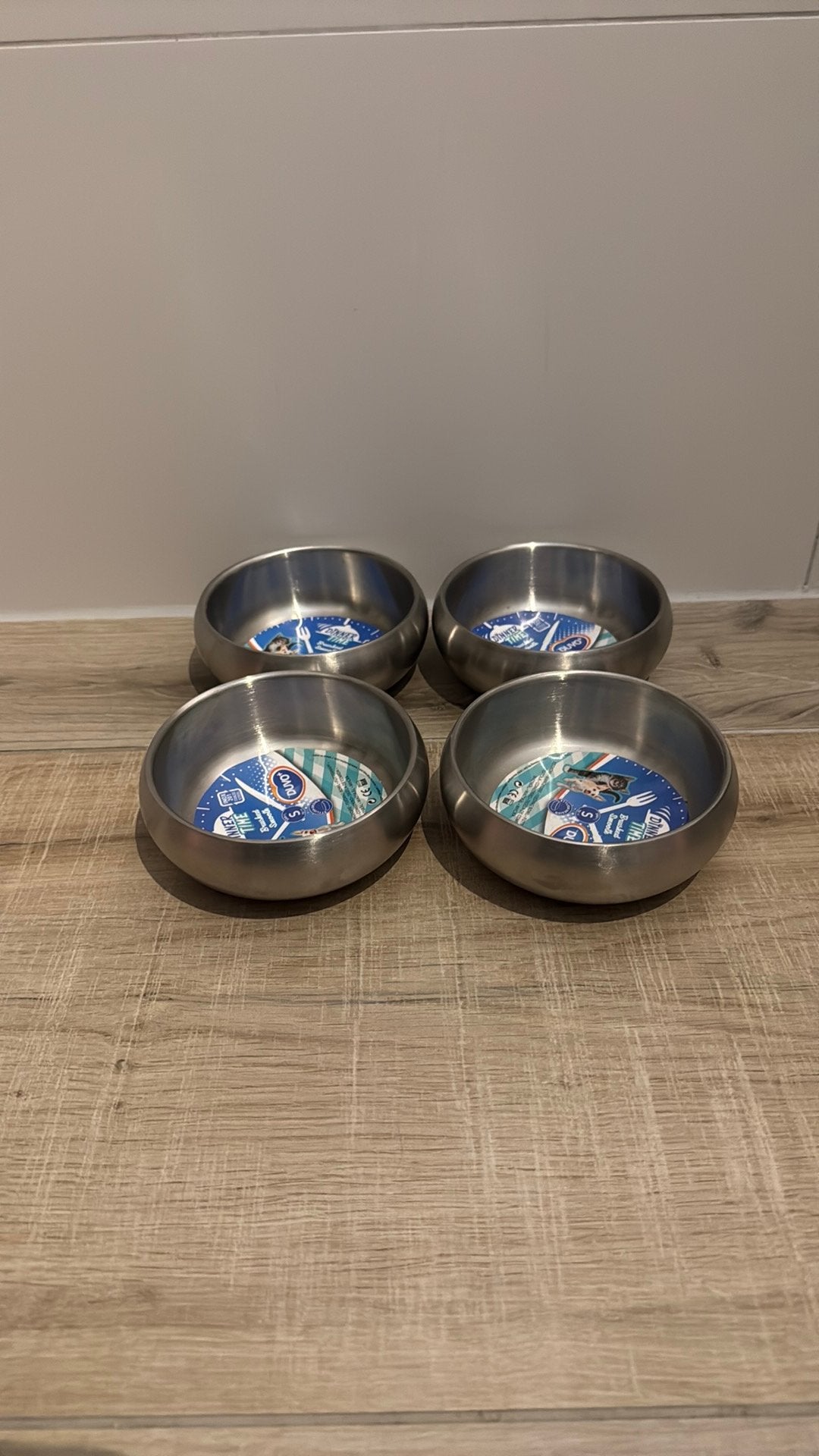 Rvs bakjes 12 cm 4 stuks nieuw, Dieren en Toebehoren, Hondenvoerbakken en Drinkbakken, Ophalen of Verzenden, Nieuw