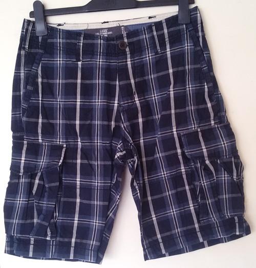 Donkerblauw geruite Cargo Short Logg maat 30 z.g.a.n. a, Kleding | Heren, Broeken en Pantalons, Blauw, Ophalen of Verzenden, Zo goed als nieuw