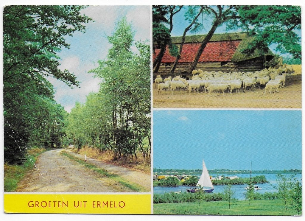 Ermelo gelopen ansichtkaart ( b5328 ), Ophalen of Verzenden, Voor 1920, Gelopen, Gelderland