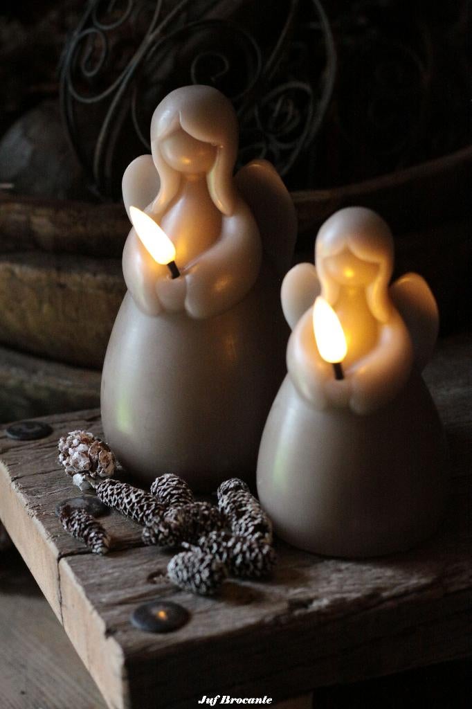 Ledengel groot of klein led engel, kaars, led, Www.jufbrocante.nl, Www.jufbrocante.nl, Nieuw, Ophalen of Verzenden