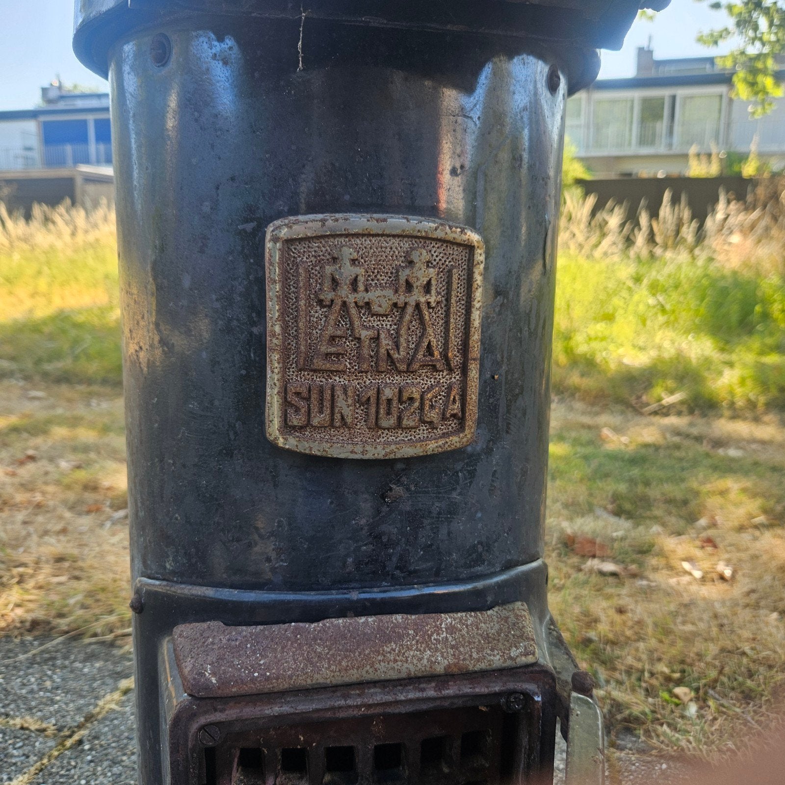 Antieke kachel Etna, Gebruikt, Houtkachel, Ophalen of Verzenden, Vrijstaand