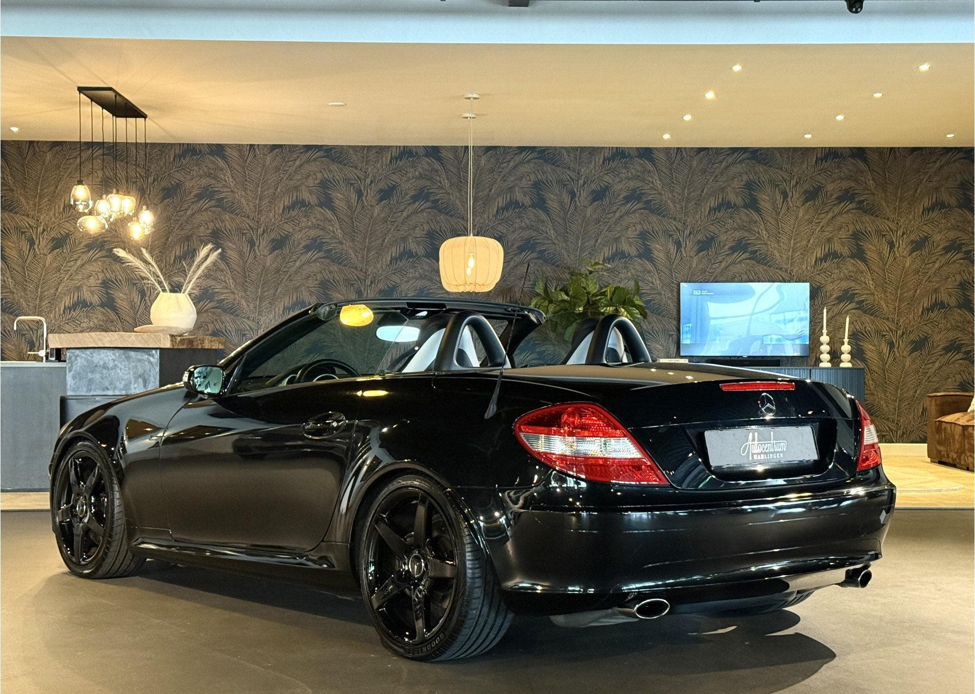 Mercedes-Benz SLK 350 V6 272PK I Black on Black I 18", Auto's, Achterwielaandrijving, Gebruikt, Zwart, Cabriolet