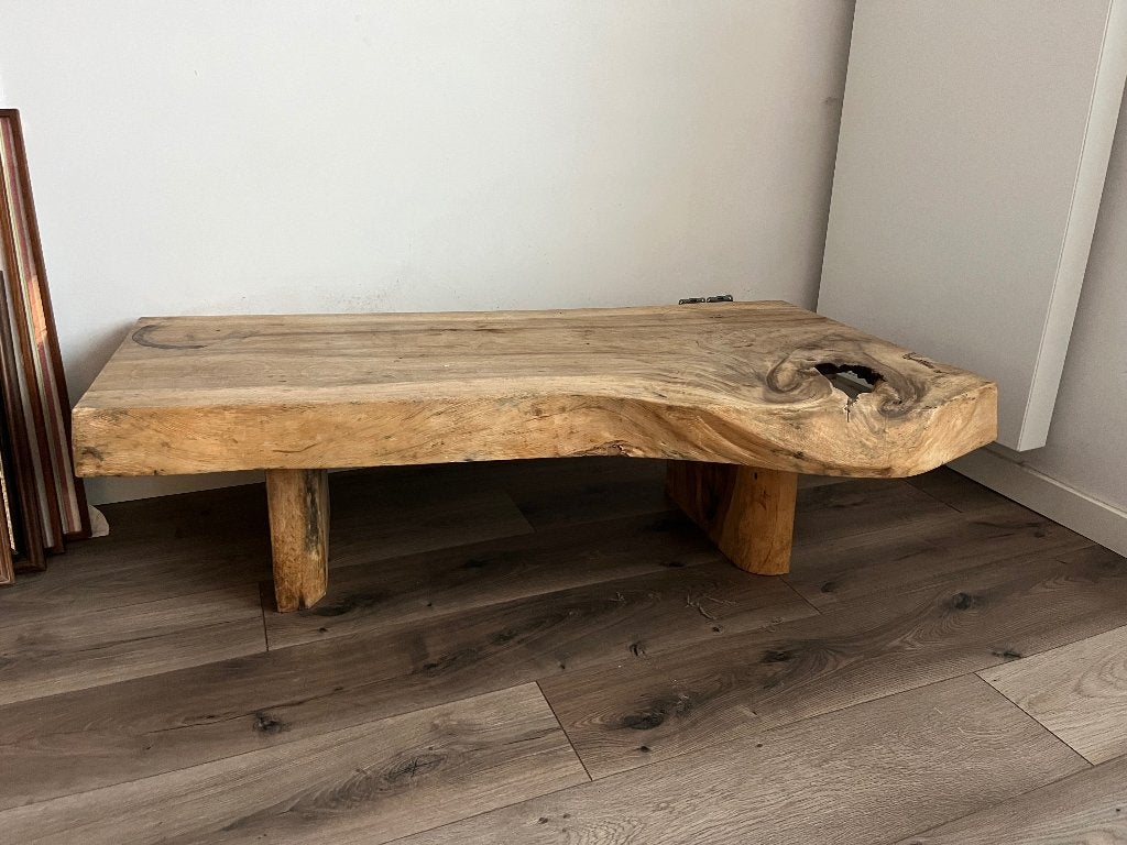 Boomstam tafel, Ophalen, Hout boomstam, 50 tot 100 cm, Zo goed als nieuw