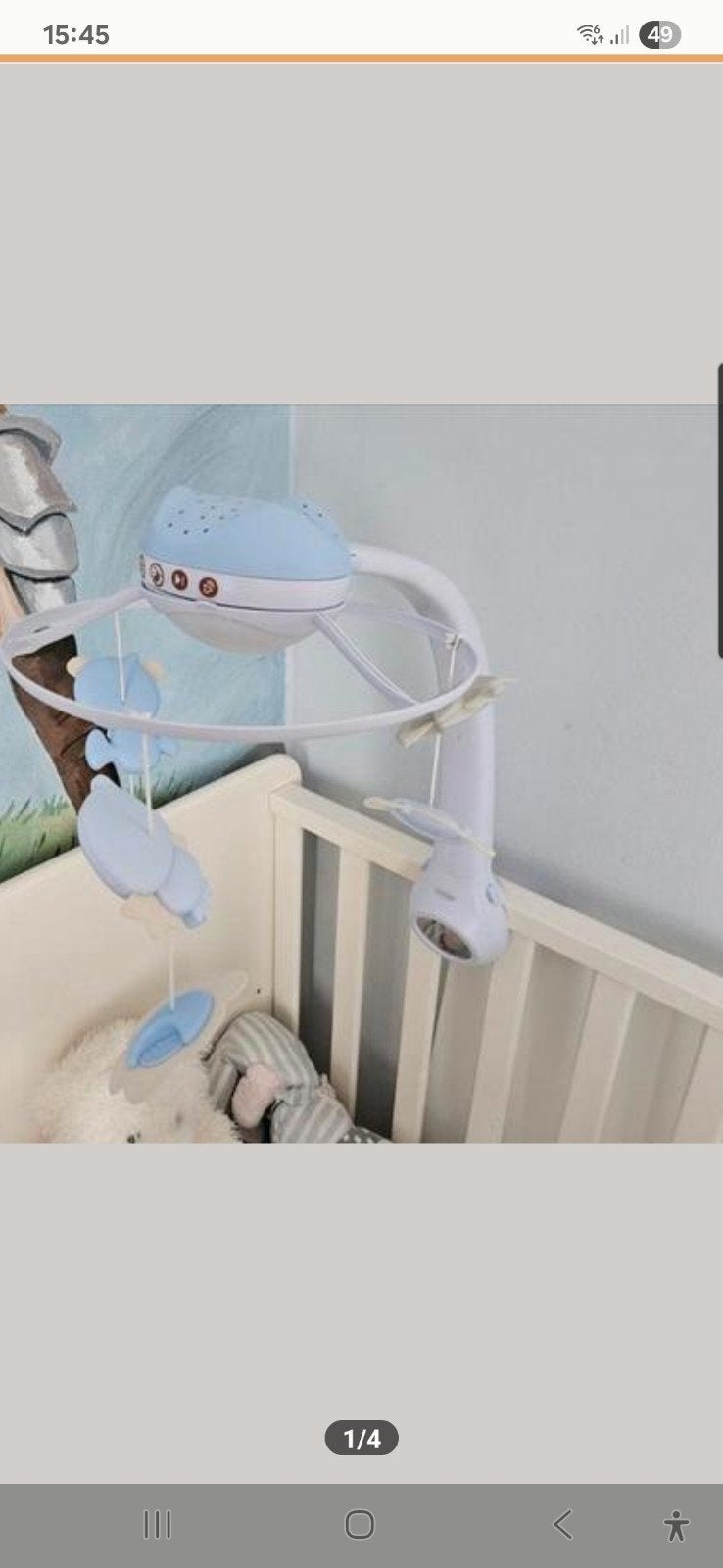 blauwe infantino mobiele voor boven bedje of box, Kinderen en Baby's, Ophalen of Verzenden, Jongetje of Meisje