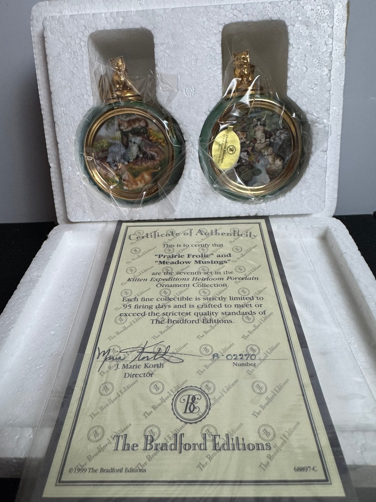 Vintage Bradford Kitten Expeditions Katten Set + COA, Ophalen of Verzenden, Zo goed als nieuw, Dier