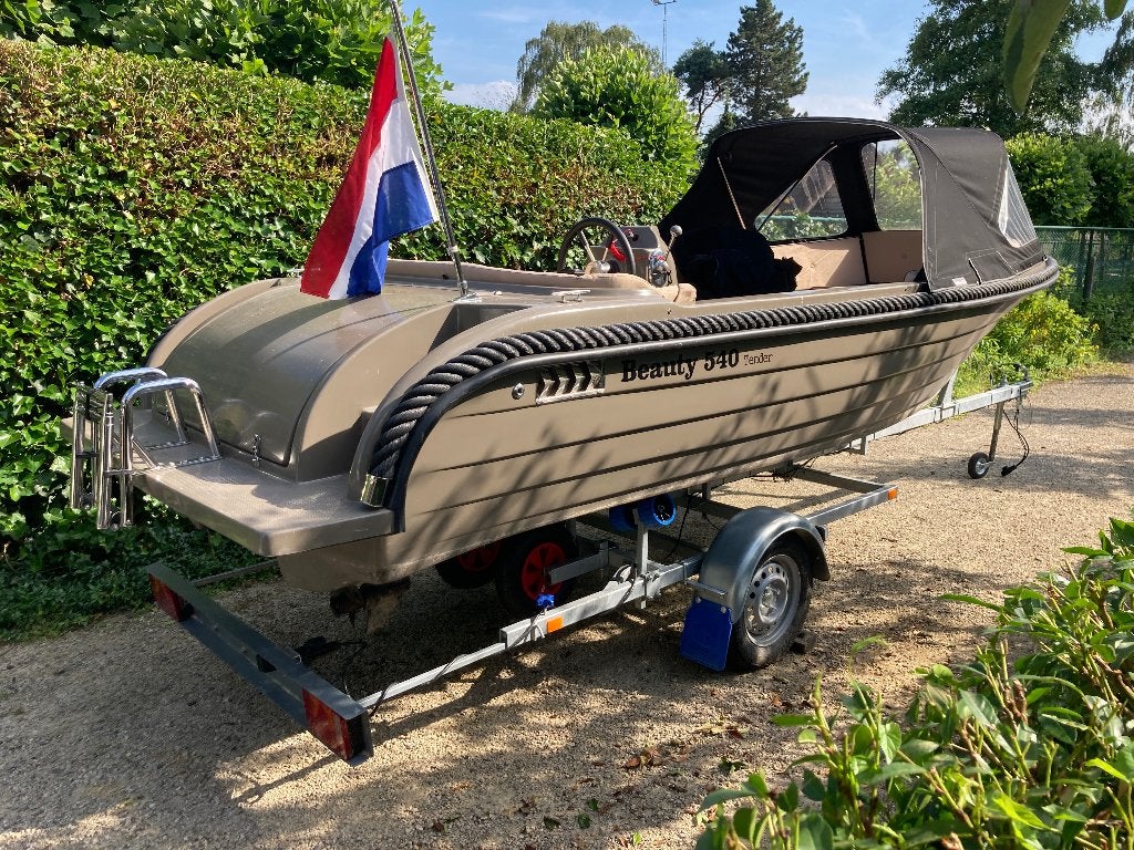 Sloep Beauty 540-Tohatsu 15PK-Trailer, Ophalen, Gebruikt, Tender, Zonnedek