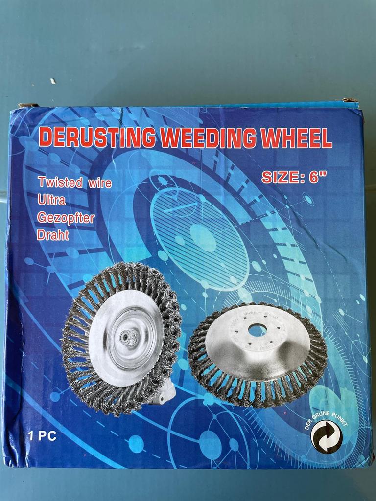 Nieuwe derusting/onkruidborstel - staaldraad 6 inch, Doe-het-zelf en Verbouw, Ophalen of Verzenden, Nieuw