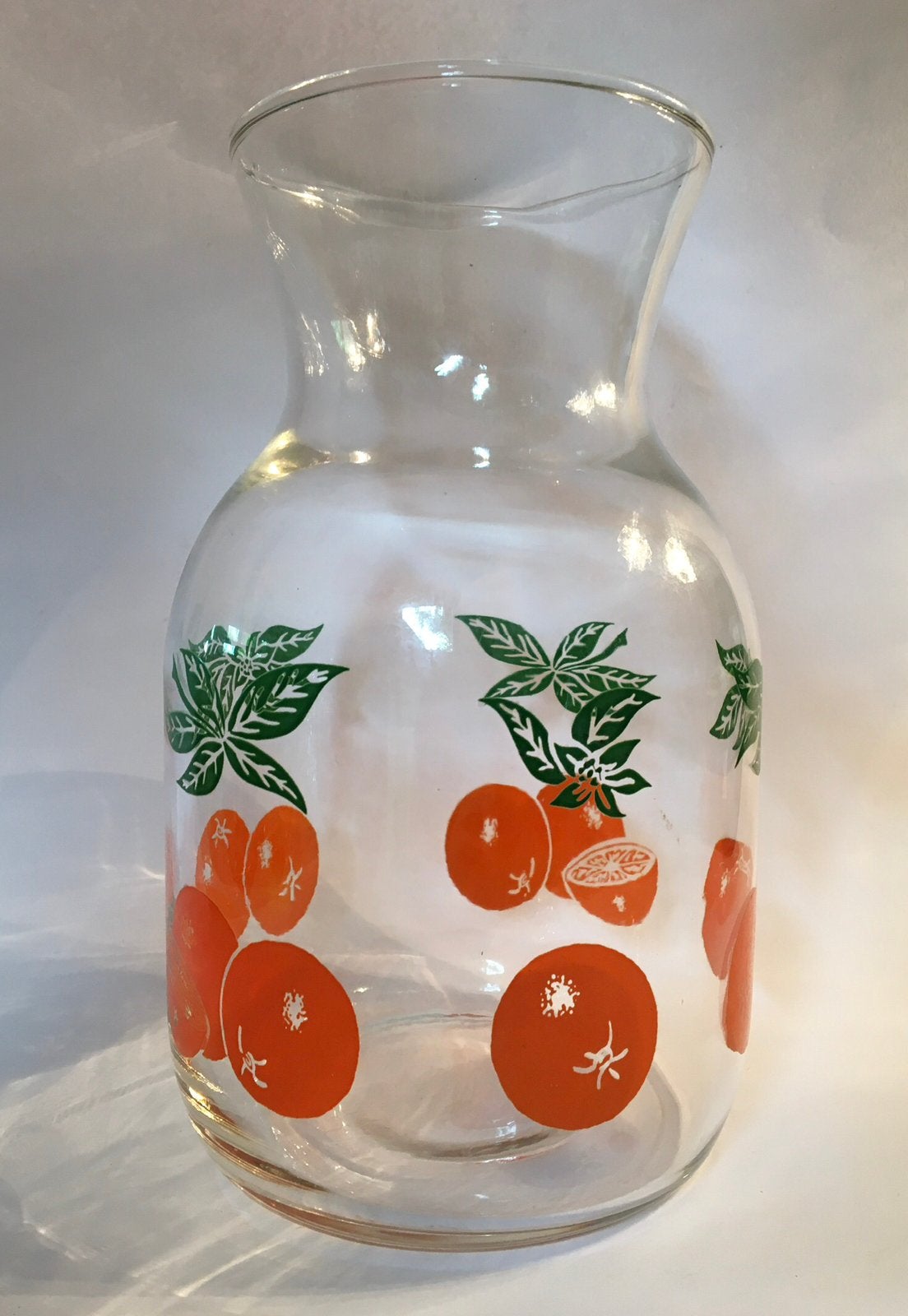 Leuke vintage sapkan van glas met sinaasappeltjes, Ophalen of Verzenden, Zo goed als nieuw