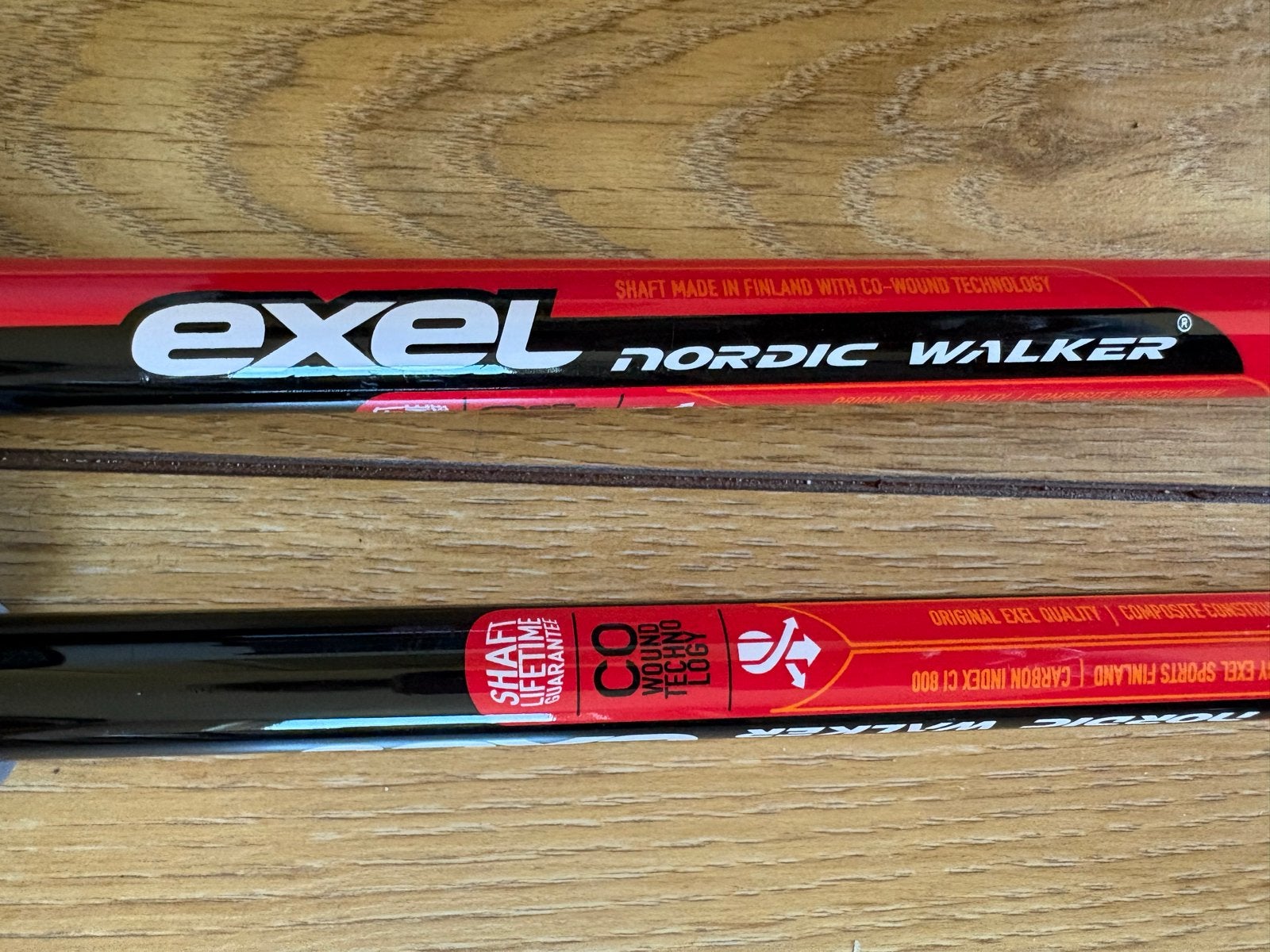 Exel Nordic Walker wandelstokken 115 cm met Leki tas, Ophalen, Gebruikt