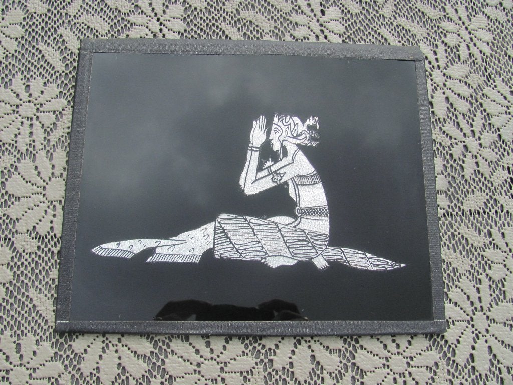 Zilverkleurige afbeelding - India?, Antiek en Kunst, Zilver, Wanddecoratie, 11 cm, India