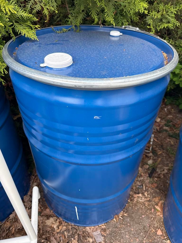 Blauwe ton voor wateropslag of vuurton, Ophalen of Verzenden, Zo goed als nieuw