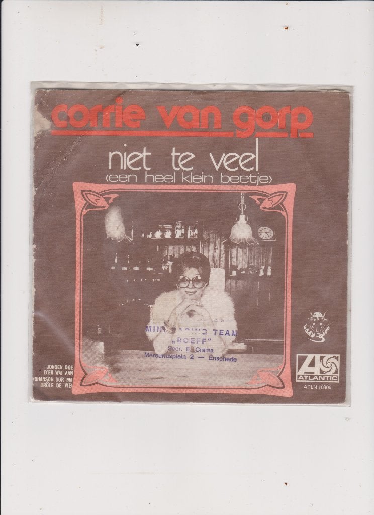 corry van gorp, Cd's en Dvd's, Ophalen of Verzenden, Gebruikt, 7 inch, Levenslied of Smartlap