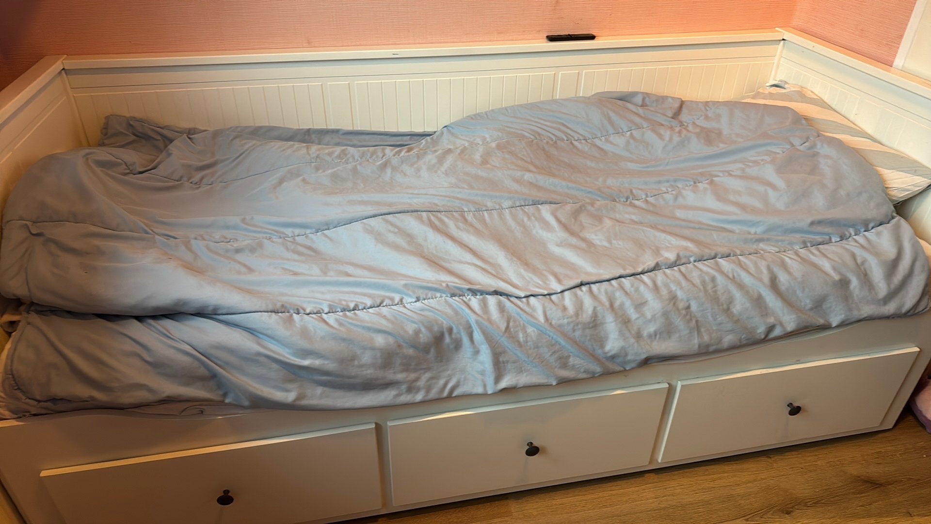 Bed bank., Ophalen, Eenpersoons, Wit, Zo goed als nieuw