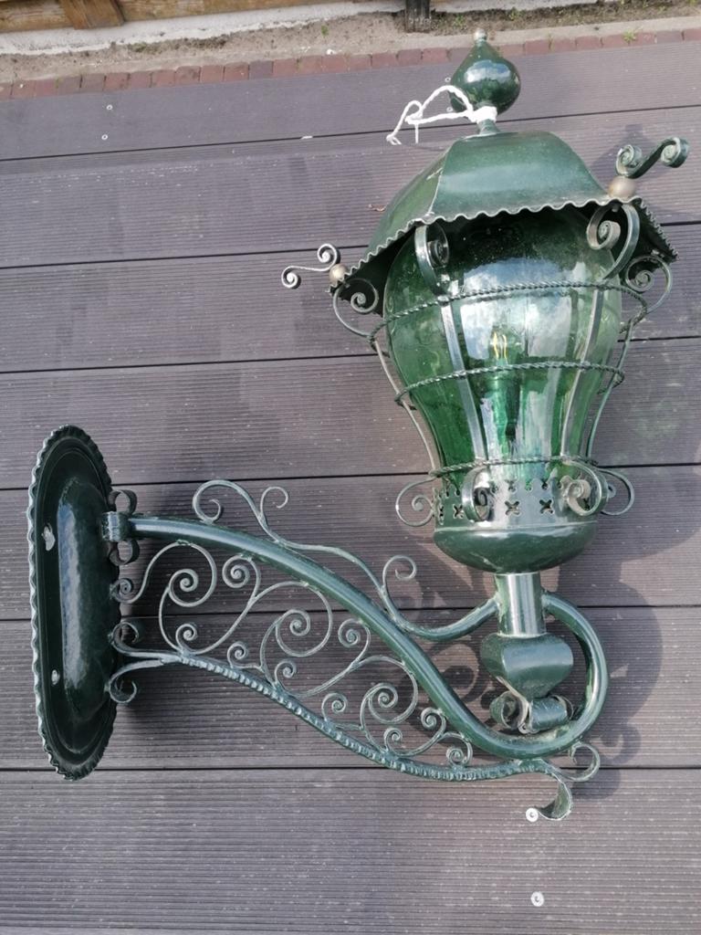 Oude Handgesmede Lantaarn Buitenlamp XXL Kasteel Landhuis, Ophalen of Verzenden