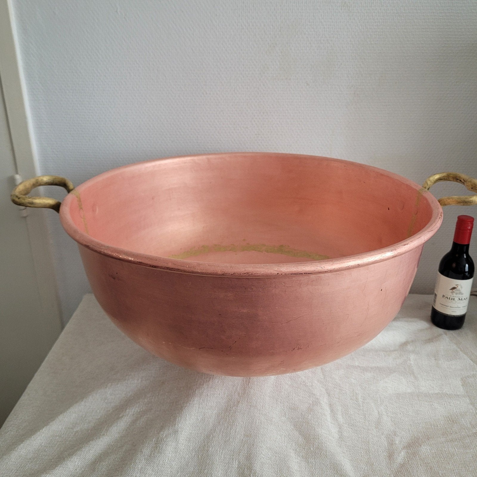 XXXL zeldzame grote koperen jampan confiturepan 47cm 5.6kilo, Huis en Inrichting, Keuken | Potten en Pannen, Ophalen of Verzenden