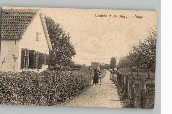 Oude Ansichtkaart Odijk - Gezicht in de Steeg  zie info, Verzenden, Voor 1920, Gelopen, Utrecht