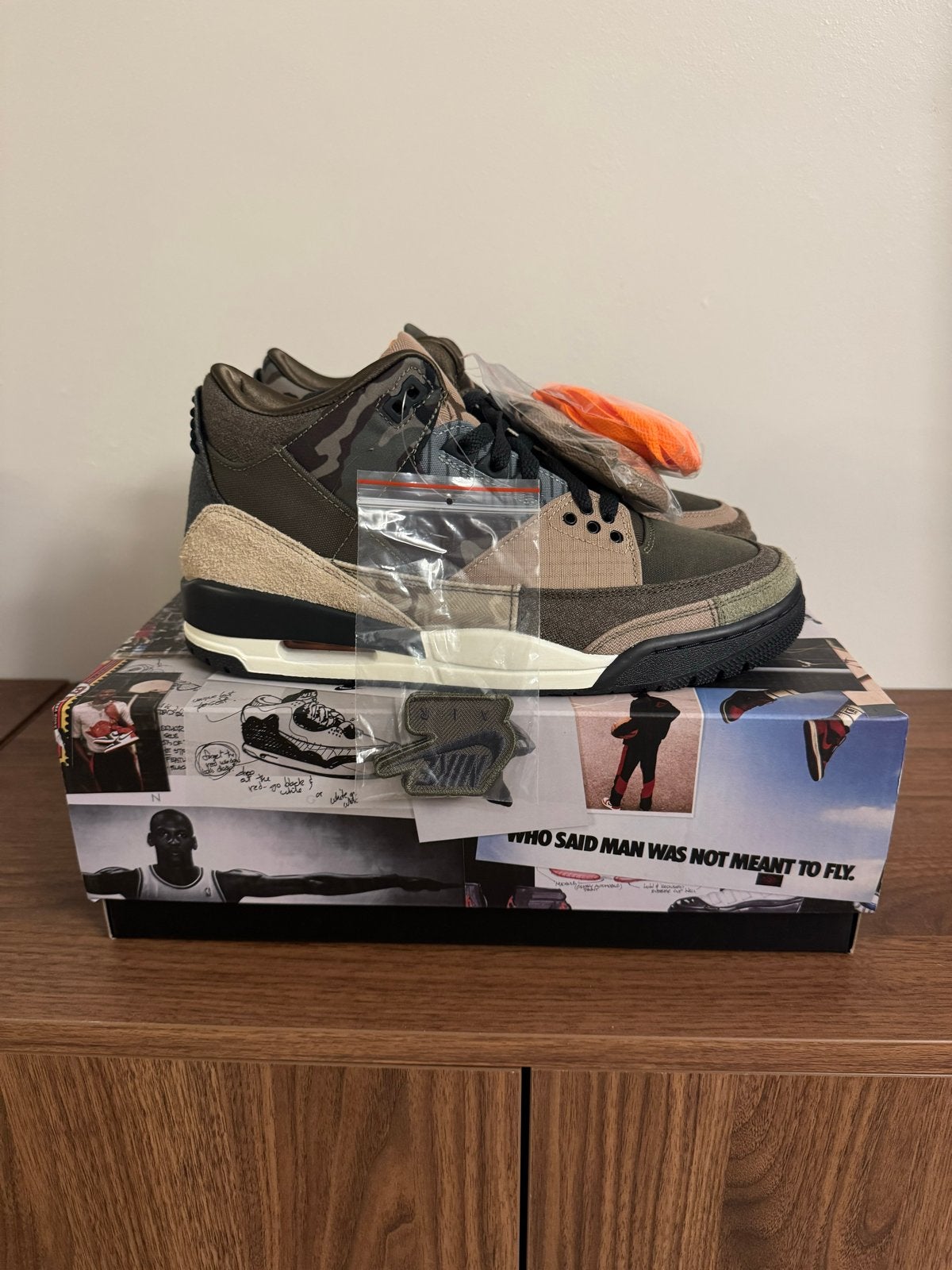 Air Jordan 3 Retro SE Patchwork Camo Maat 42 Nieuw, Ophalen of Verzenden, Nieuw, Overige kleuren, Sneakers of Gympen