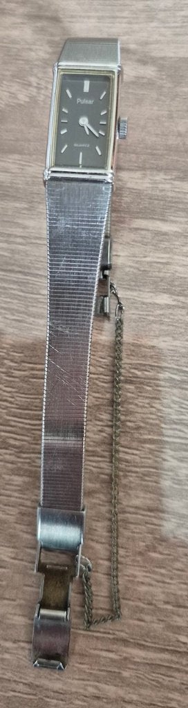 Vintage Pulsar dameshorloge., Overige merken, Staal, Gebruikt, Staal