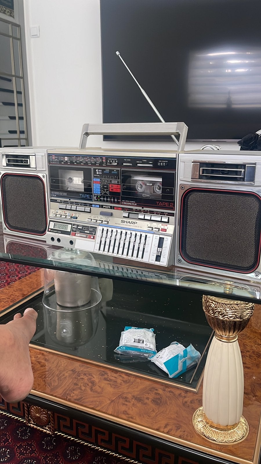 Sharp GF-800 Radio Cassetterecorder/Boombox/Ghettoblaster, Audio, Tv en Foto, Ophalen of Verzenden, Zo goed als nieuw