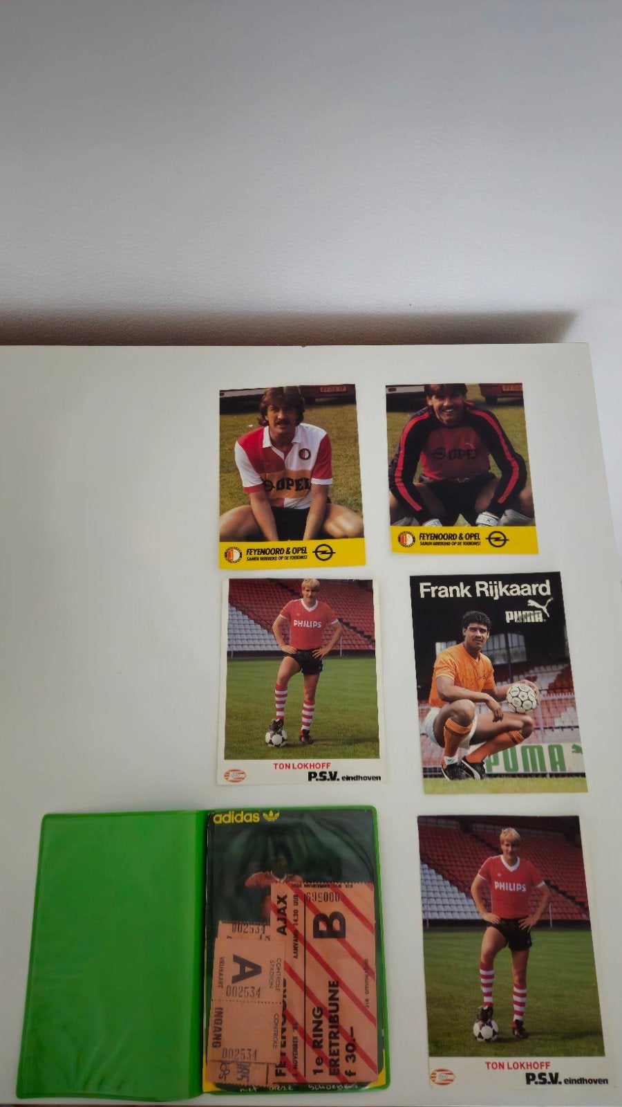 Voetbal kaarten met handtekening, Ophalen of Verzenden, Buitenlandse clubs, Poster, Plaatje of Sticker
