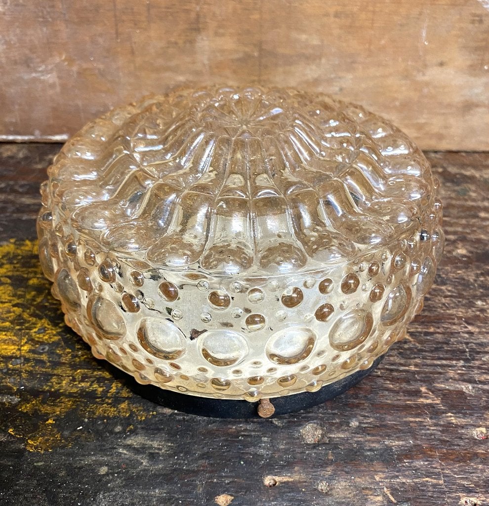 leuke Plafonniere - lamp vintage retro mid century design, Vintage, Plafondlamp, Glas, 20 cm