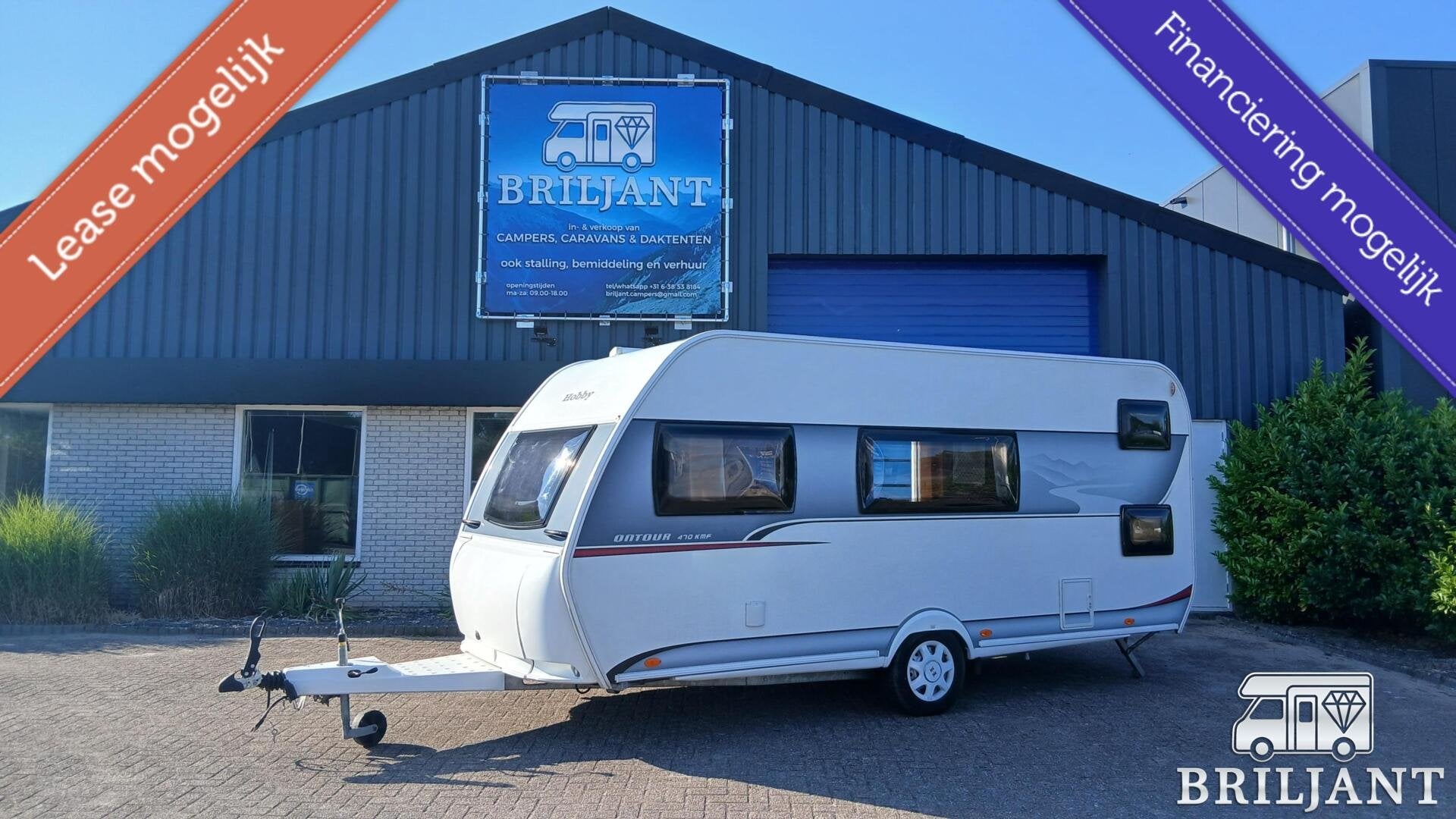Hobby On tour 470 caravan.. stapelbedden/dwarsbed, Caravans en Kamperen, Caravans, Hobby, Bedrijf, Treinzit, Overige typen