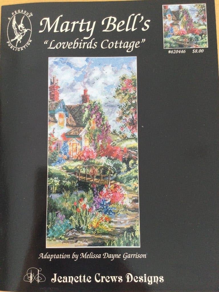 Borduurpatroon 'Lovebirds Cottage" Marty Bell, Hobby en Vrije tijd, Ophalen of Verzenden, Nieuw, Handborduren, Patroon