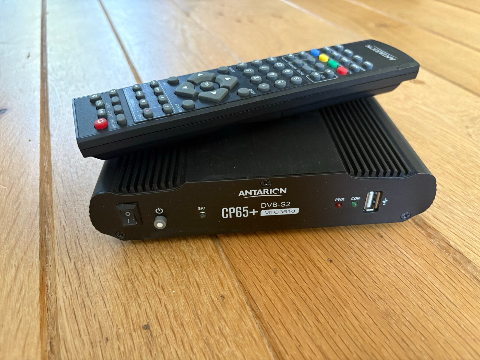 Antarion CP65+ DVB-S2 Decoder met afstandsbediening, Audio, Tv en Foto, Ophalen of Verzenden, Gebruikt, Decoder