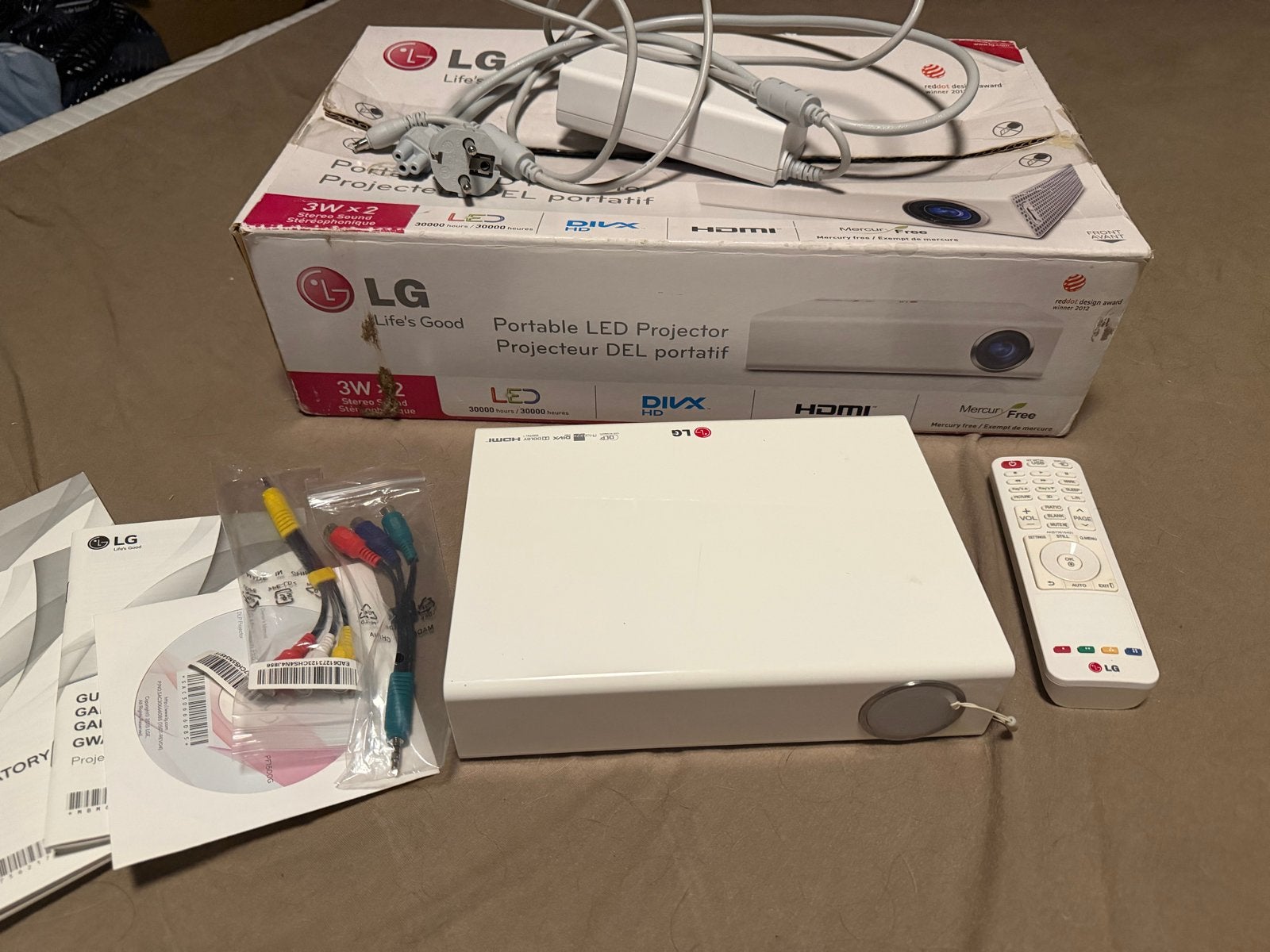 LG PA70G Portable LED Projector, Gebruikt, HD (720), LED, Ophalen of Verzenden