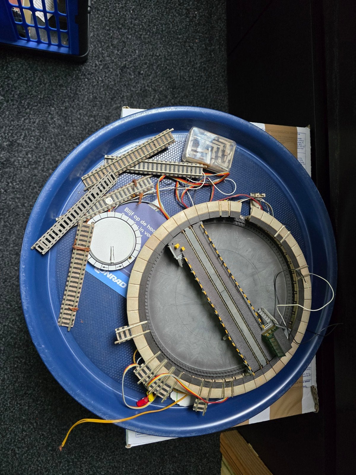fleischmann elektrische draaischijf N spoor trein 1:160, Gebruikt, Gelijkstroom, Fleischmann, Rails