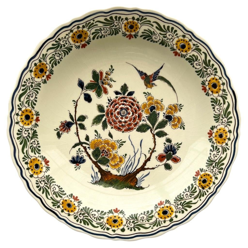 Polychroom decoratief bord – De Porceleyne Fles (1975), Ophalen of Verzenden