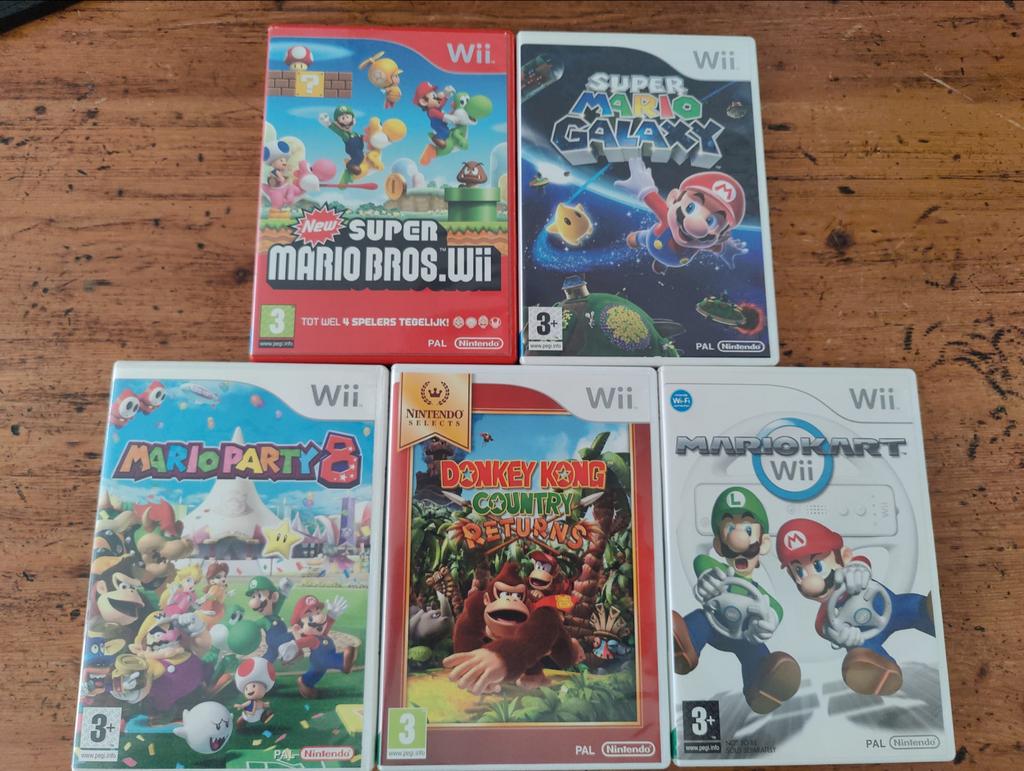 5 Wii Top Games, Ophalen, Gebruikt, Eén computer, Platform