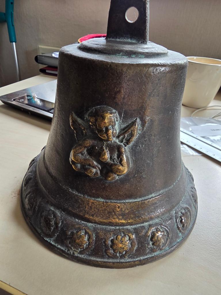 ANTIEKE BRONZEN KLOOSTER BEL / 3KG, Ophalen of Verzenden