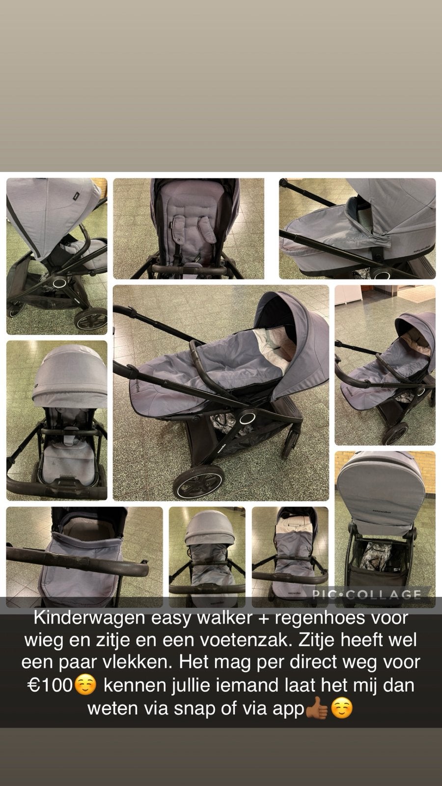 Kinderwagen Easy Walker, Kinderen en Baby's, Gebruikt, Met reiswieg, Ophalen, Kinderwagen