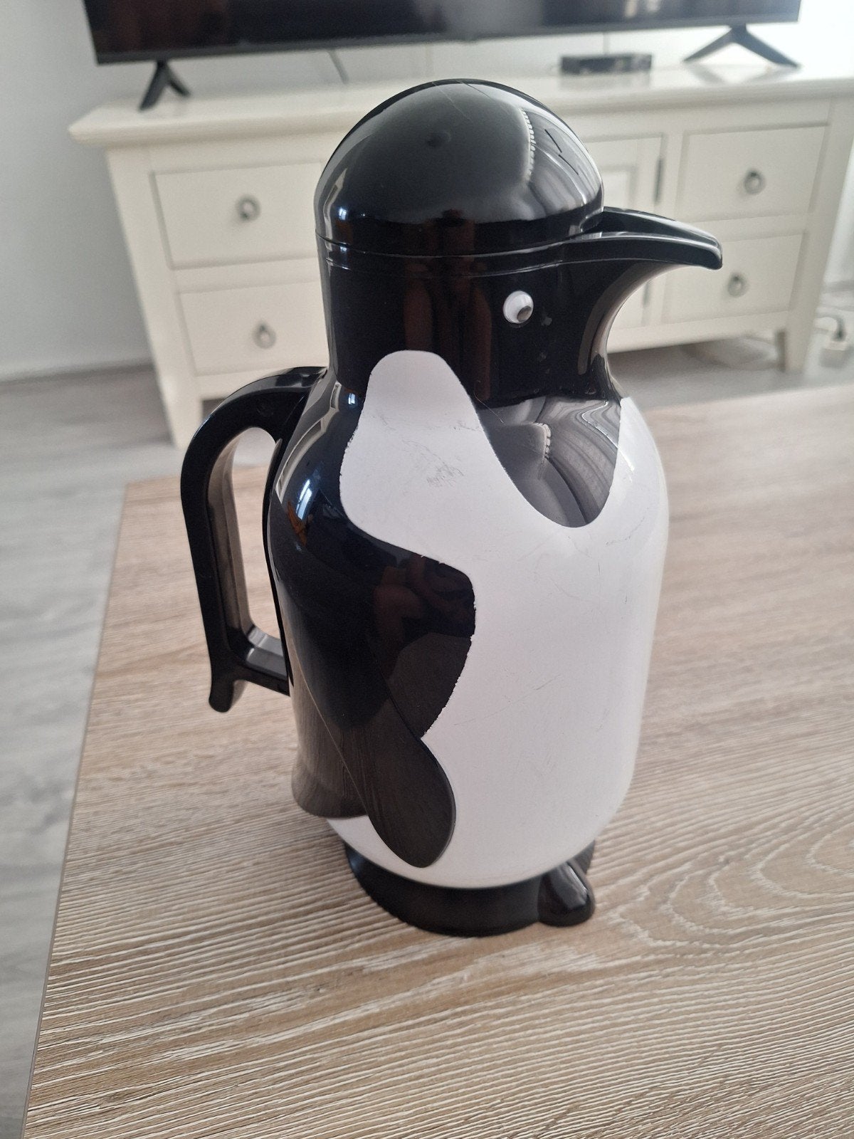 Vintage Metrokane Pinguïn Thermoskan - Zwart/Wit, Huis en Inrichting, Keuken | Keukenbenodigdheden, Ophalen, Kunststof, Zwart