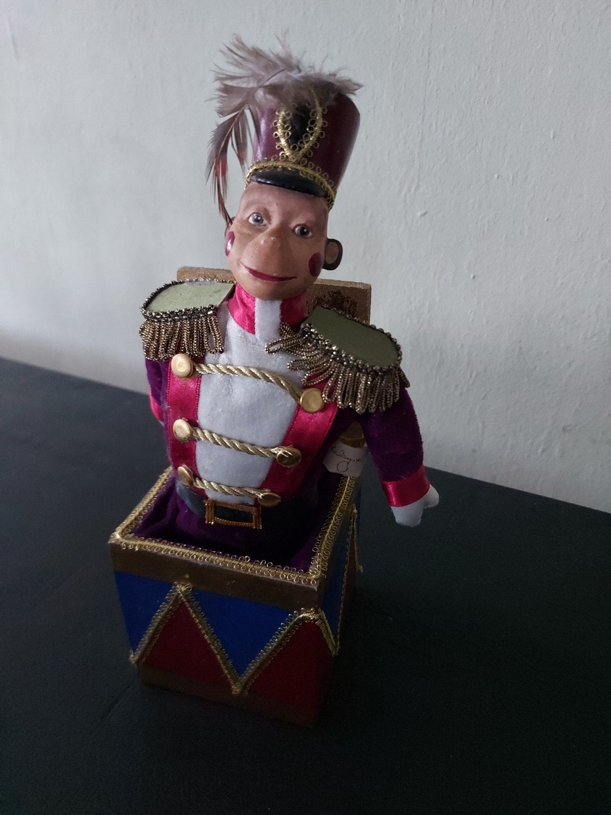Vintage  Wayne  Kleski Aap inSpeeldoosje - Muzikaal Figuur, Ophalen of Verzenden, Gebruikt