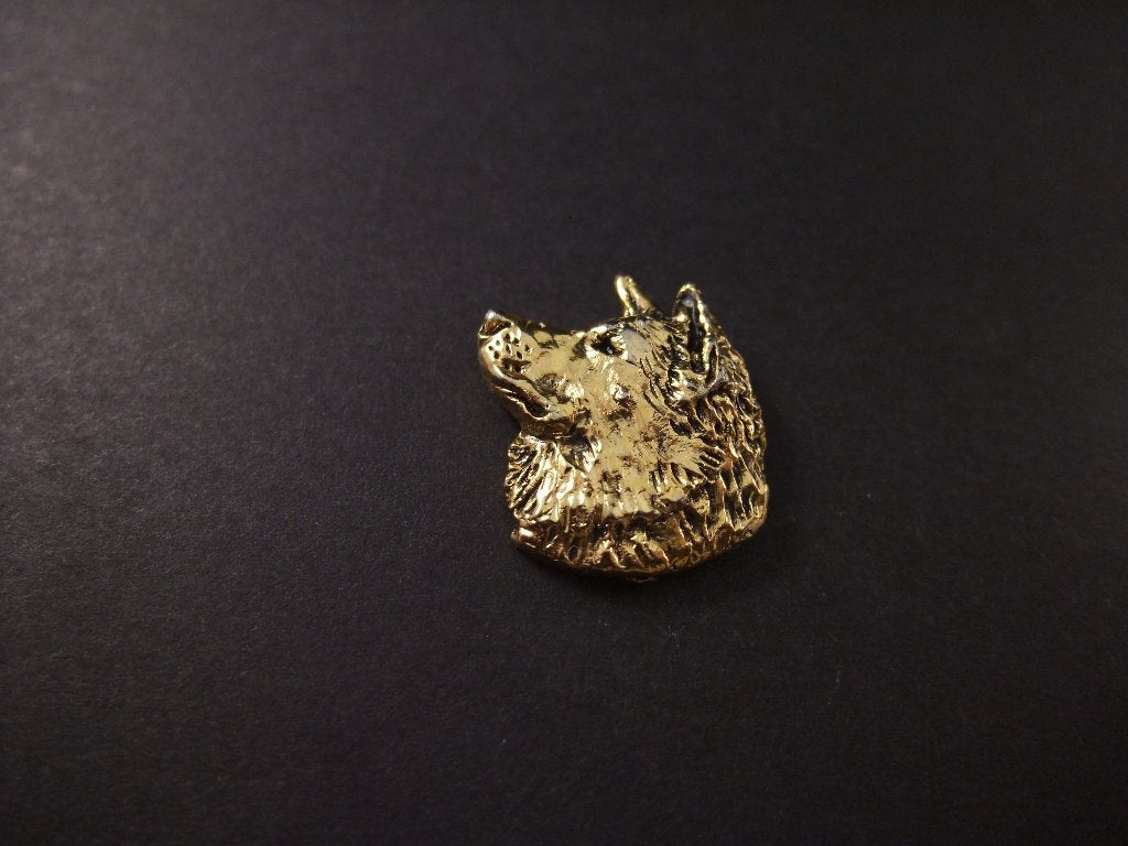 Akita Inu Japans hondenras, goudkleurige pin, Ophalen of Verzenden, Gebruikt, Overige onderwerpen