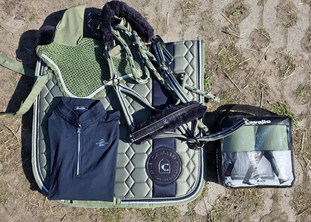 Cavallo set full dressuur groen - Super compleet!, Dieren en Toebehoren, Ophalen of Verzenden, Zo goed als nieuw