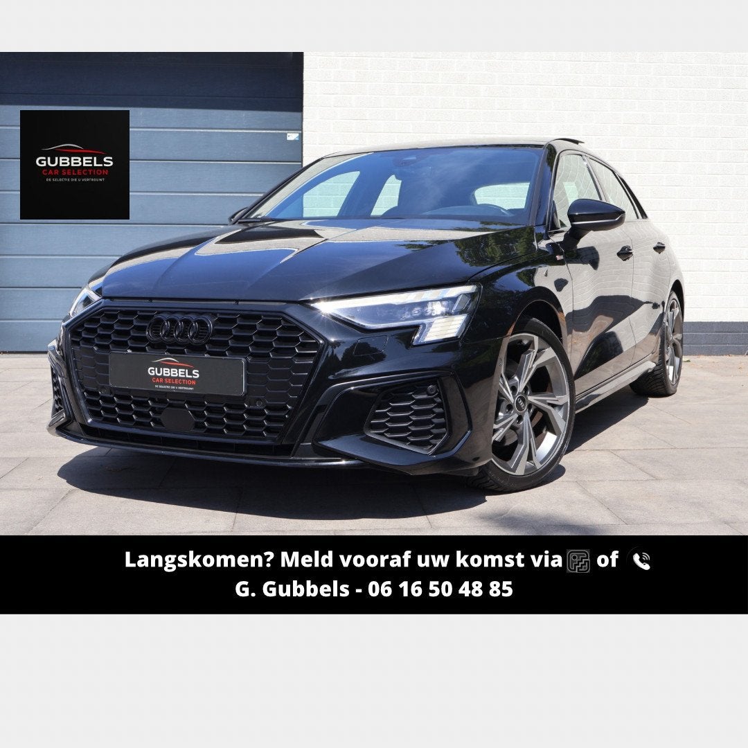Audi A3 Sportback 35 TFSI 3x S-Line | Pano | Camera | Matrix, Zwart, 4 cilinders, 150 pk, Zwart