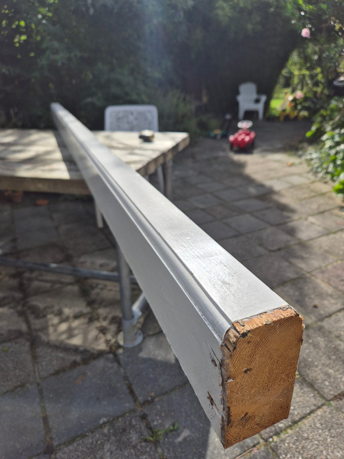 Sierbalken wit, Doe-het-zelf en Verbouw, Ophalen, Gebruikt, 250 tot 300 cm, 50 mm of meer
