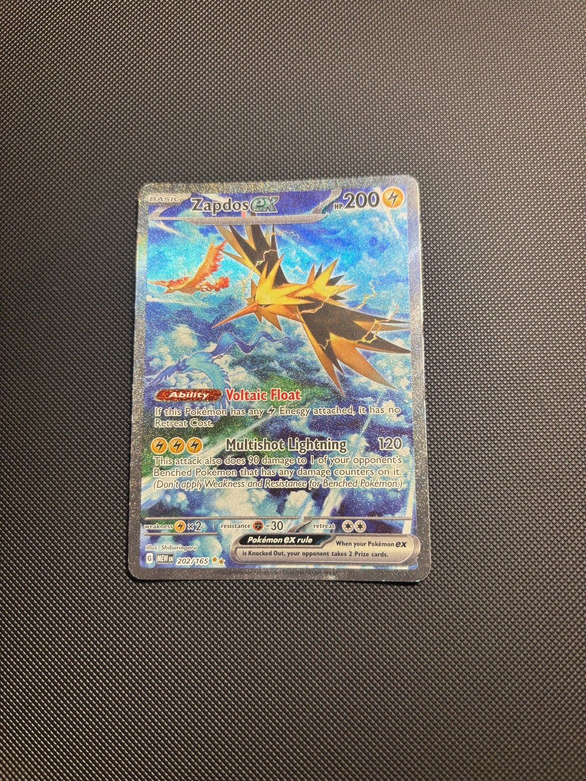 Zapdos EX Pokémon Kaart - Gebruikt, Ophalen of Verzenden, Gebruikt, Losse kaart, Foil